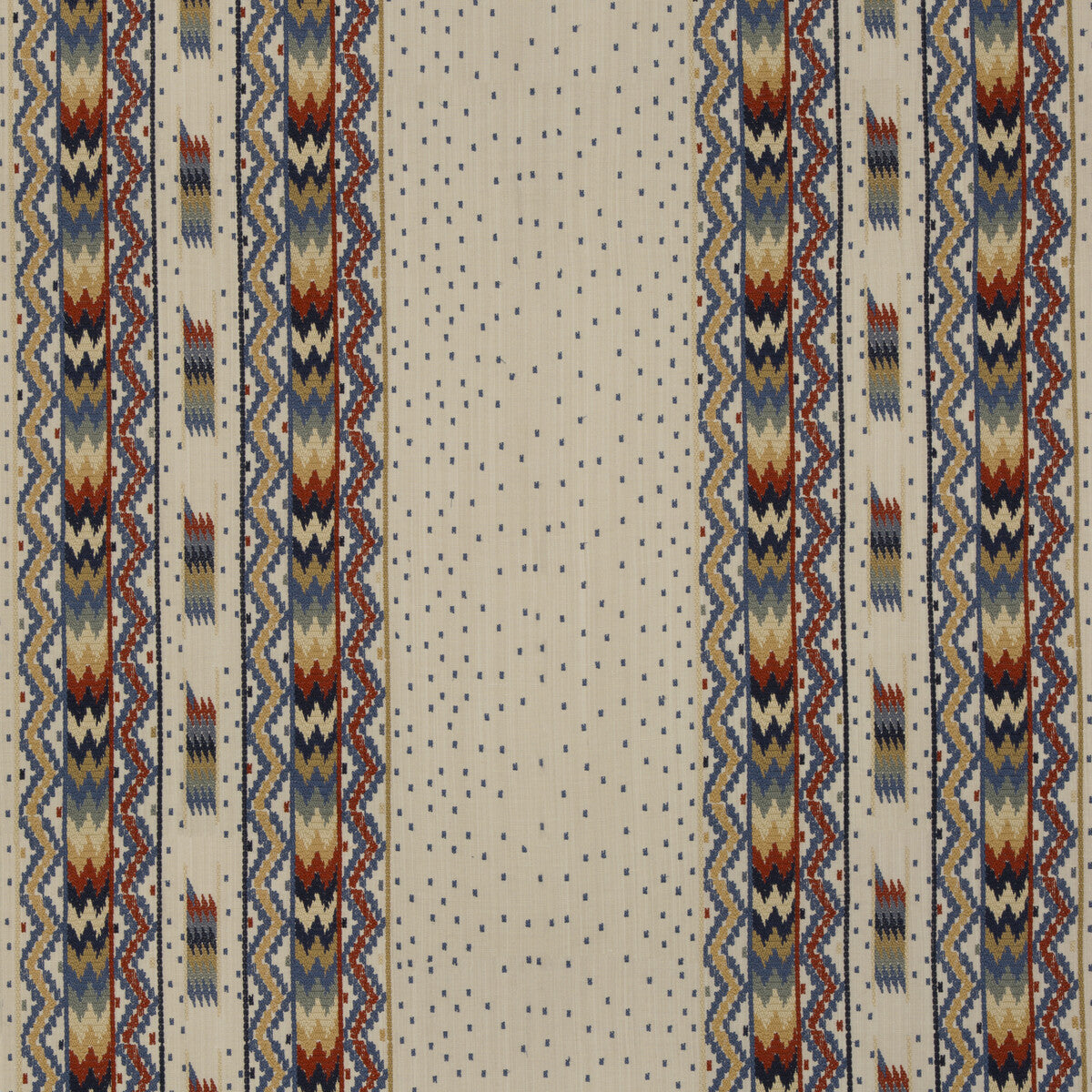 Talakona Stripe fabric in red/blue color - pattern 8015174.954.0 - by Brunschwig & Fils in the Cape Comorin collection