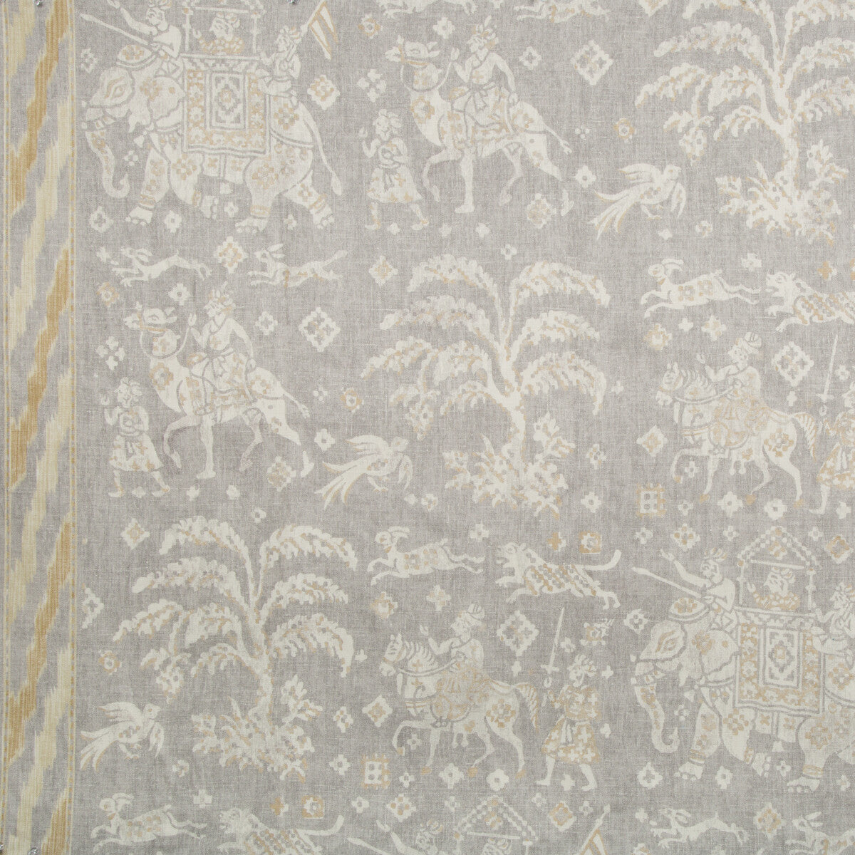 Aralam Print fabric in flint/rye color - pattern 8015175.116.0 - by Brunschwig & Fils in the Cape Comorin collection