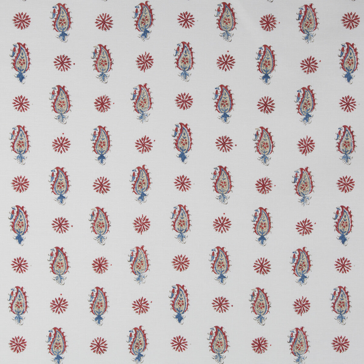 Onam Paisley fabric in madder/blue color - pattern 8016100.19.0 - by Brunschwig & Fils