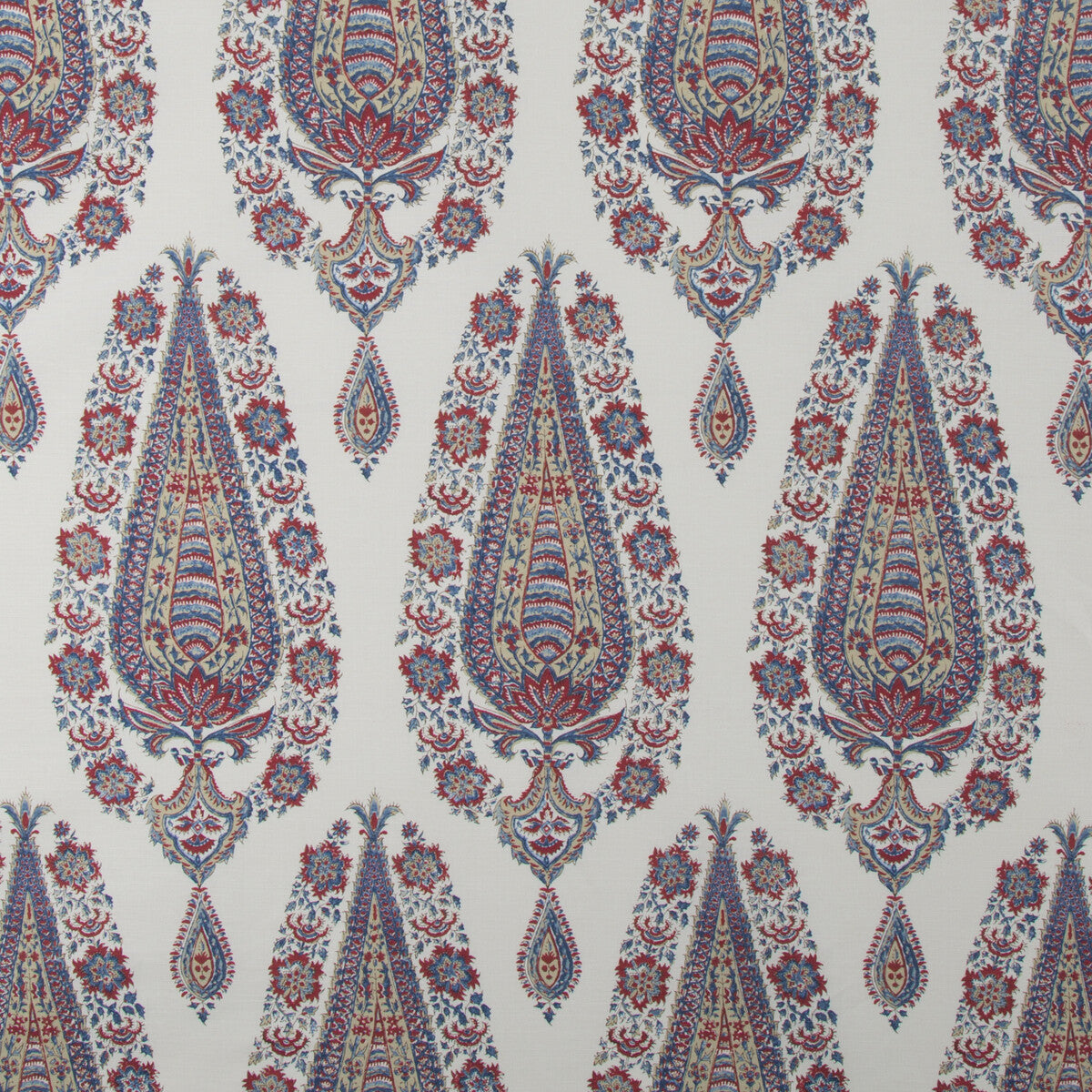 Komal Paisley fabric in madder/blue color - pattern 8016101.19.0 - by Brunschwig & Fils