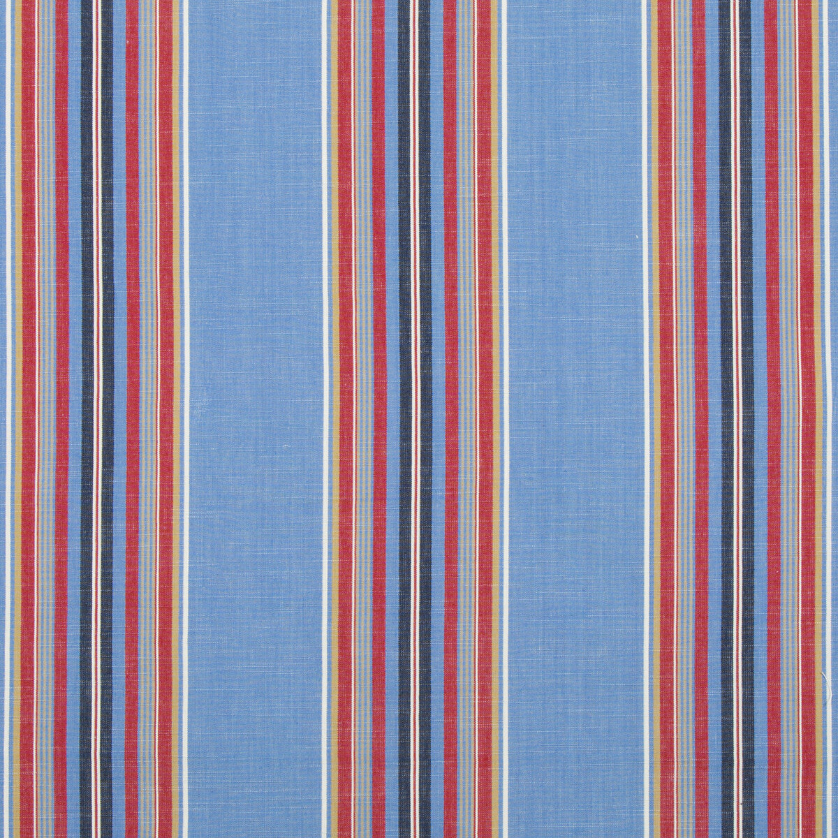 Verdon Stripe fabric in blue/red color - pattern 8017101.519.0 - by Brunschwig & Fils in the Durance collection