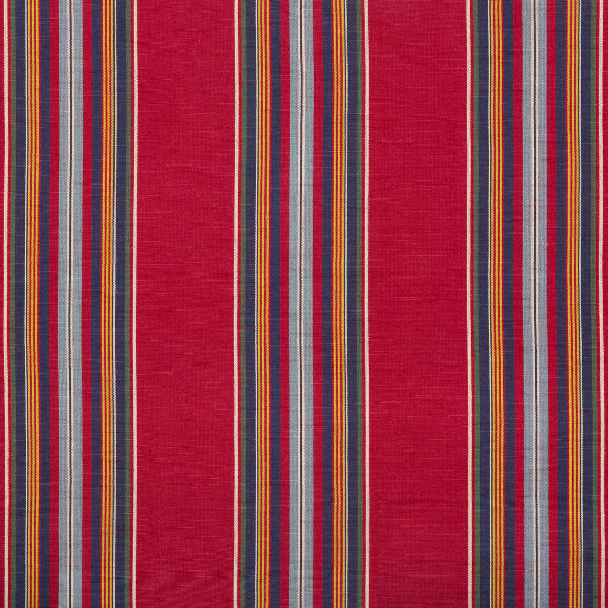 Verdon Stripe fabric in red/navy color - pattern 8017101.950.0 - by Brunschwig &amp; Fils in the Durance collection