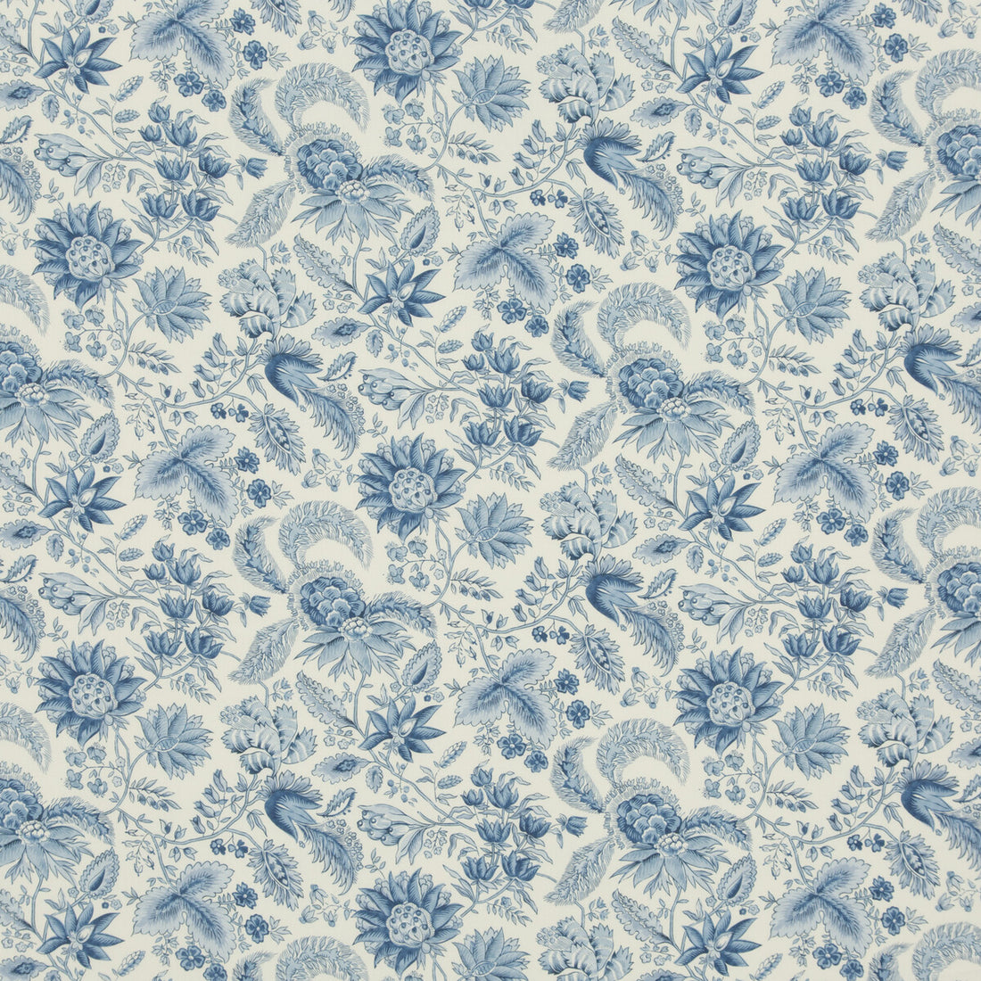 Gwendoline Print fabric in blue color - pattern 8017111.5.0 - by Brunschwig &amp; Fils in the Le Parnasse collection