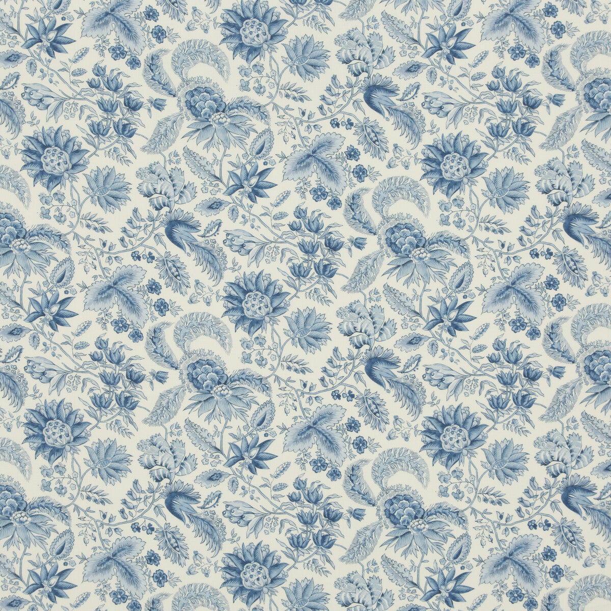Gwendoline Print fabric in blue color - pattern 8017111.5.0 - by Brunschwig & Fils in the Le Parnasse collection