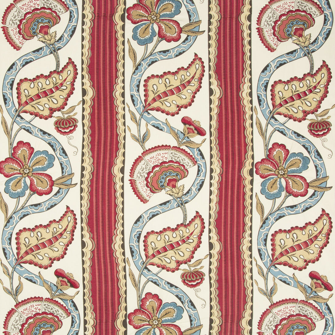 Gautier Print fabric in cranberry color - pattern 8017113.19.0 - by Brunschwig &amp; Fils in the Le Parnasse collection