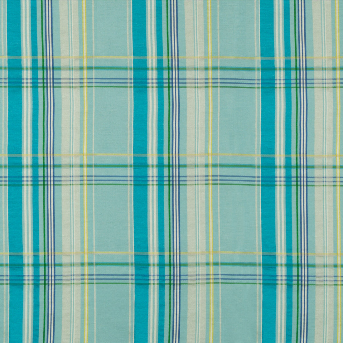 La Comelle Plaid fabric in aqua color - pattern 8018108.13.0 - by Brunschwig &amp; Fils in the Baret collection