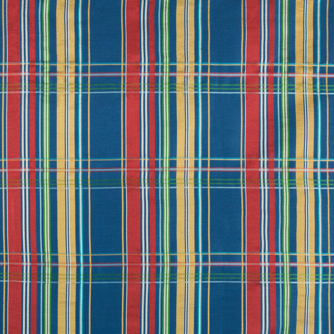 La Comelle Plaid fabric in blue color - pattern 8018108.5.0 - by Brunschwig &amp; Fils in the Baret collection