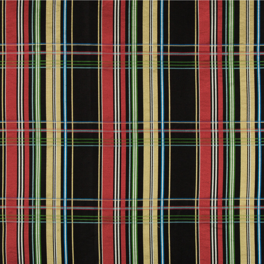 La Comelle Plaid fabric in onyx color - pattern 8018108.8.0 - by Brunschwig &amp; Fils in the Baret collection