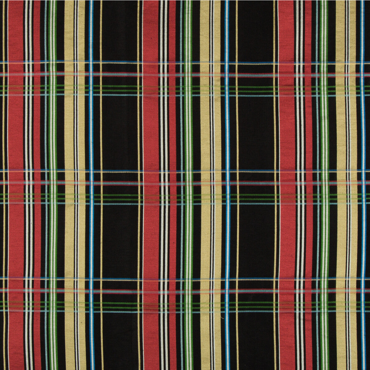 La Comelle Plaid fabric in onyx color - pattern 8018108.8.0 - by Brunschwig & Fils in the Baret collection