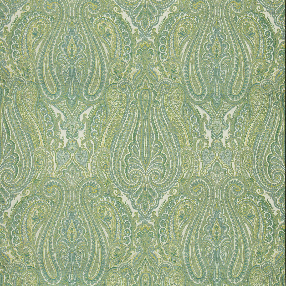 Aoria Paisley fabric in aqua/green color - pattern 8018113.133.0 - by Brunschwig & Fils in the Baret collection