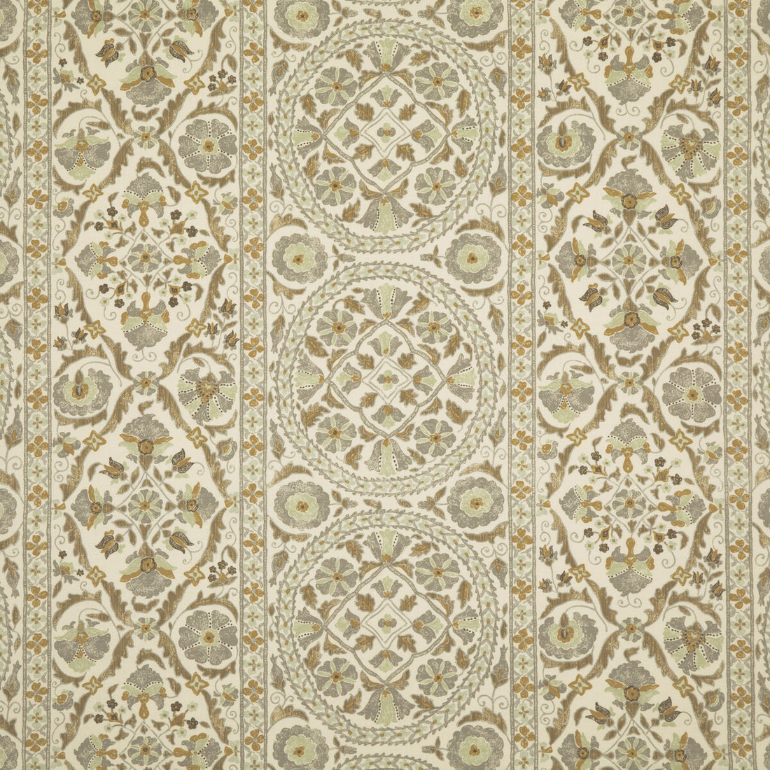 Bokhara Susani fabric in mist color - pattern 8018121.161.0 - by Brunschwig &amp; Fils in the Baret collection