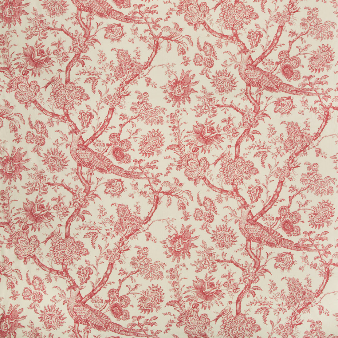 Cevennes Print fabric in red color - pattern 8018122.19.0 - by Brunschwig &amp; Fils in the Cevennes collection