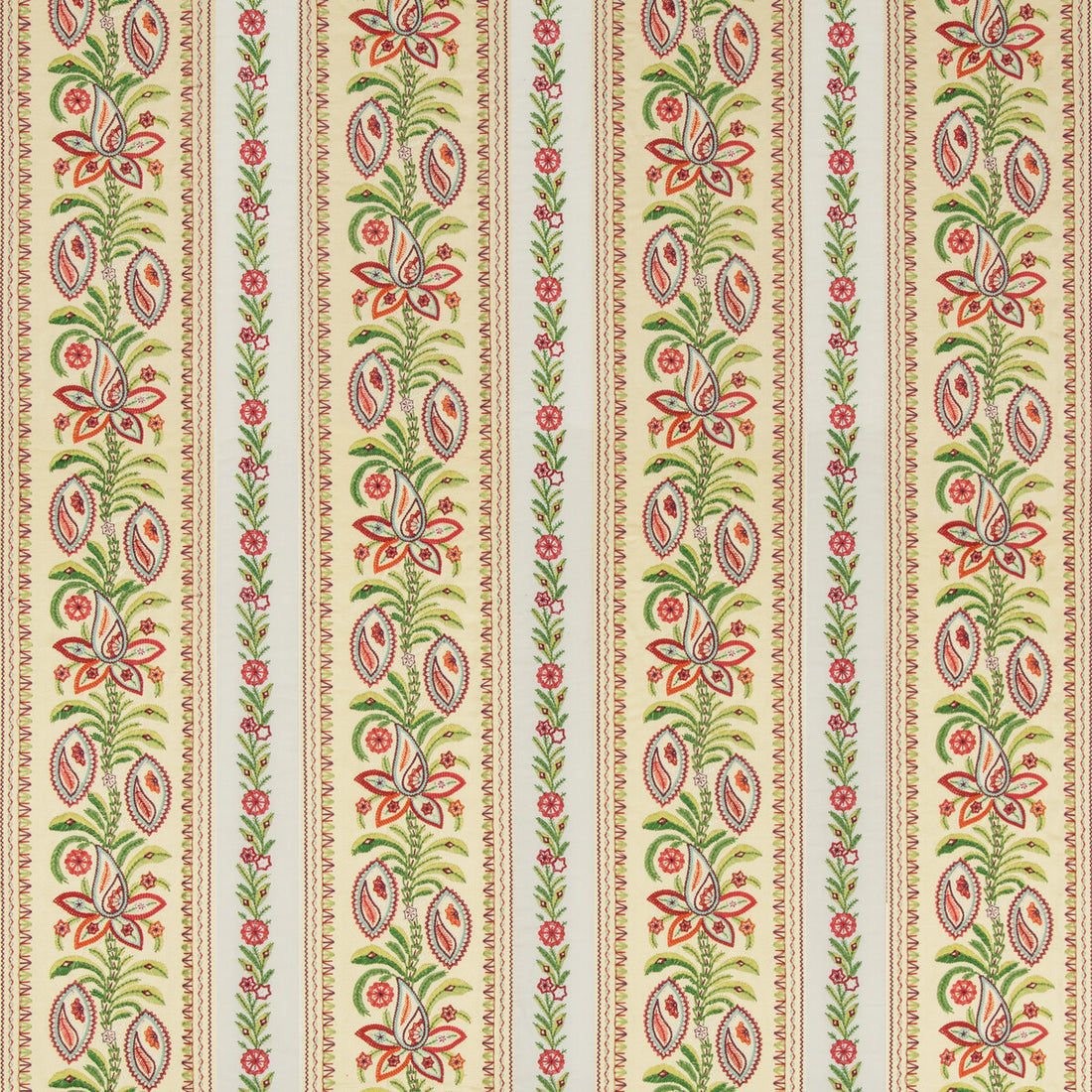Henner Emb fabric in spring color - pattern 8019107.473.0 - by Brunschwig &amp; Fils in the Folio Francais collection