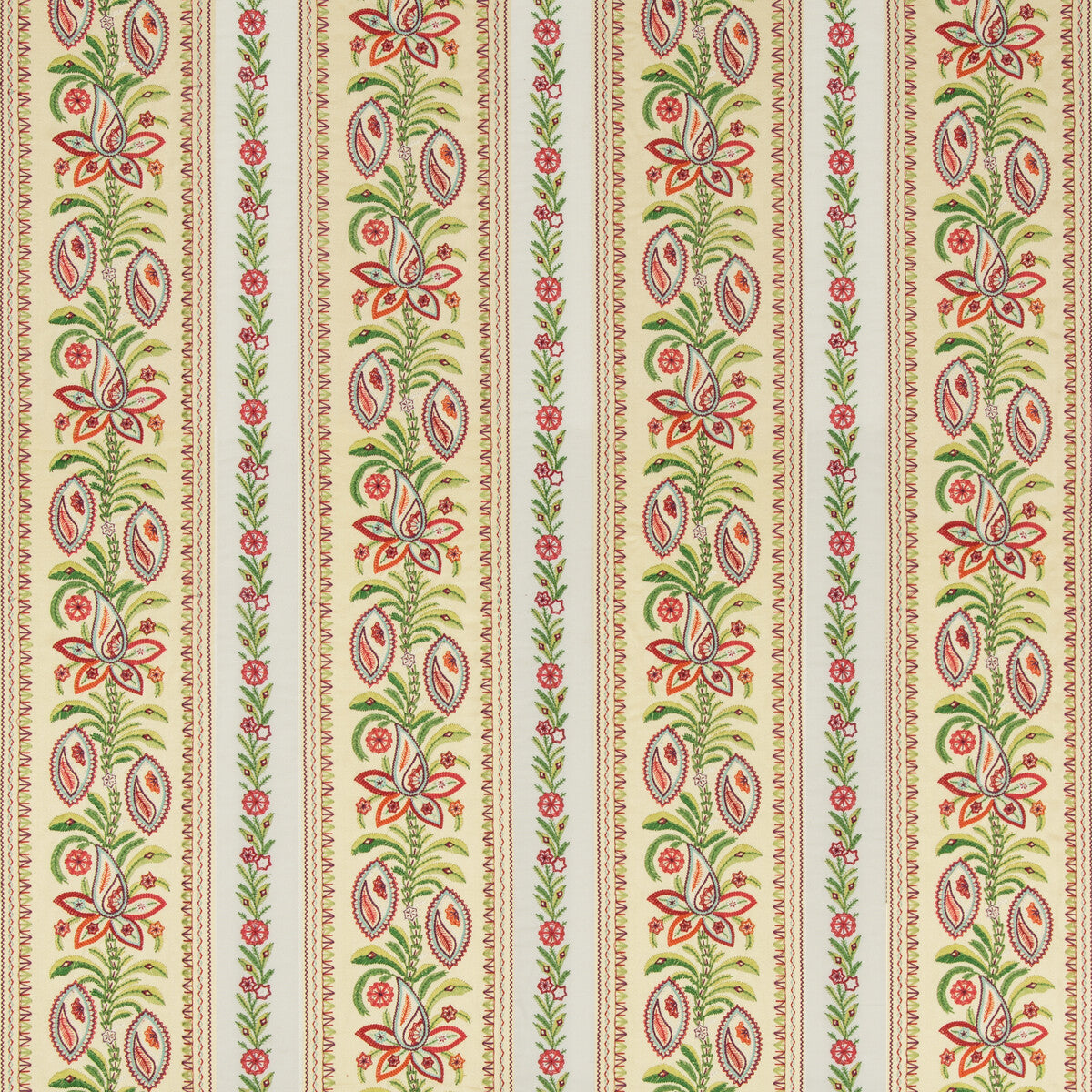 Henner Emb fabric in spring color - pattern 8019107.473.0 - by Brunschwig & Fils in the Folio Francais collection