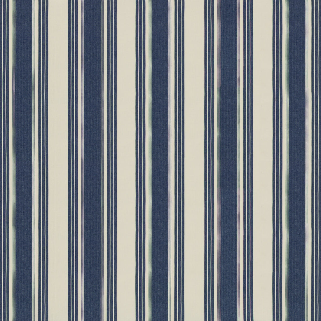 Colmar Stripe fabric in denim color - pattern 8019110.5.0 - by Brunschwig &amp; Fils in the Folio Francais collection