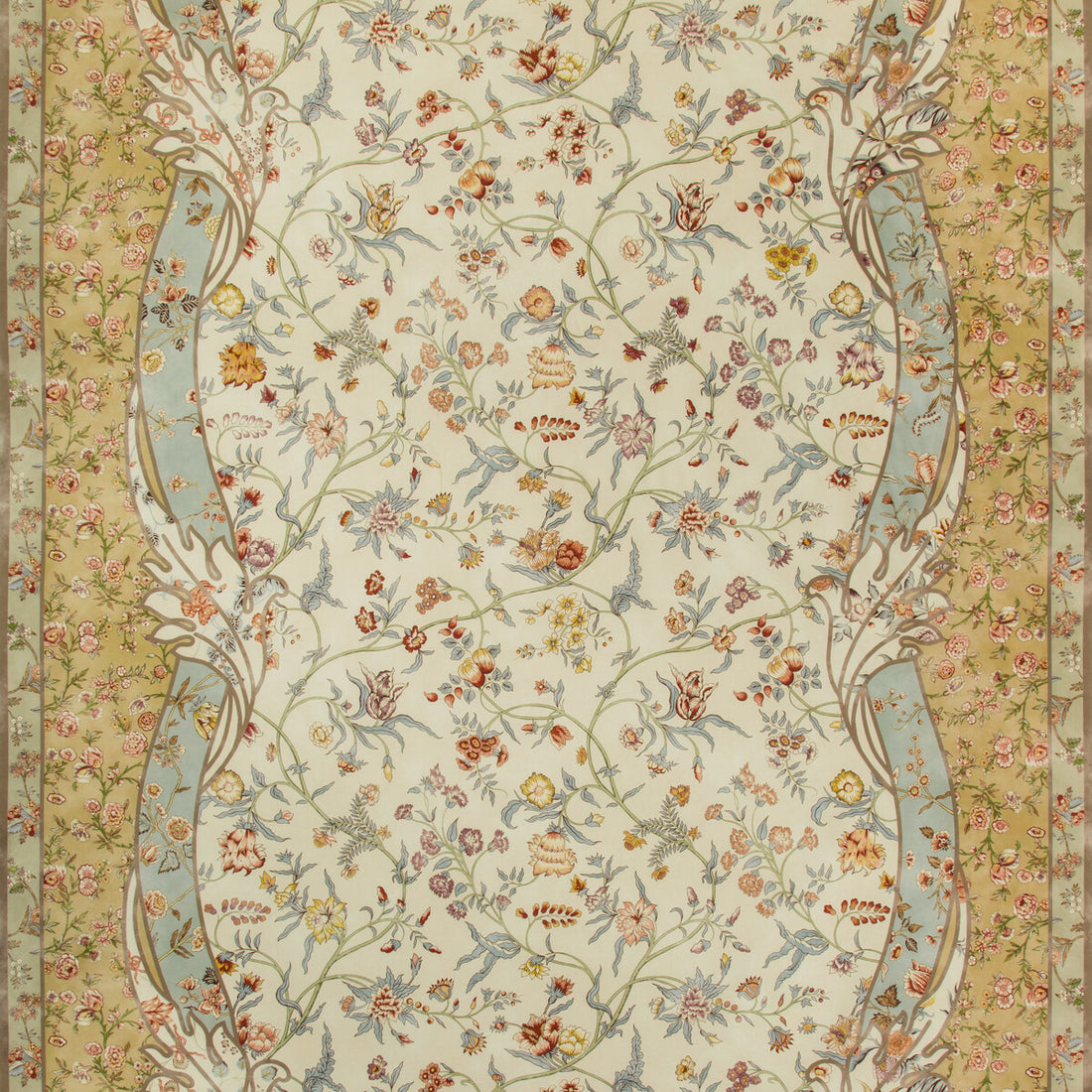Menars Border II fabric in meadow color - pattern 8019126.134.0 - by Brunschwig &amp; Fils in the Folio Francais collection