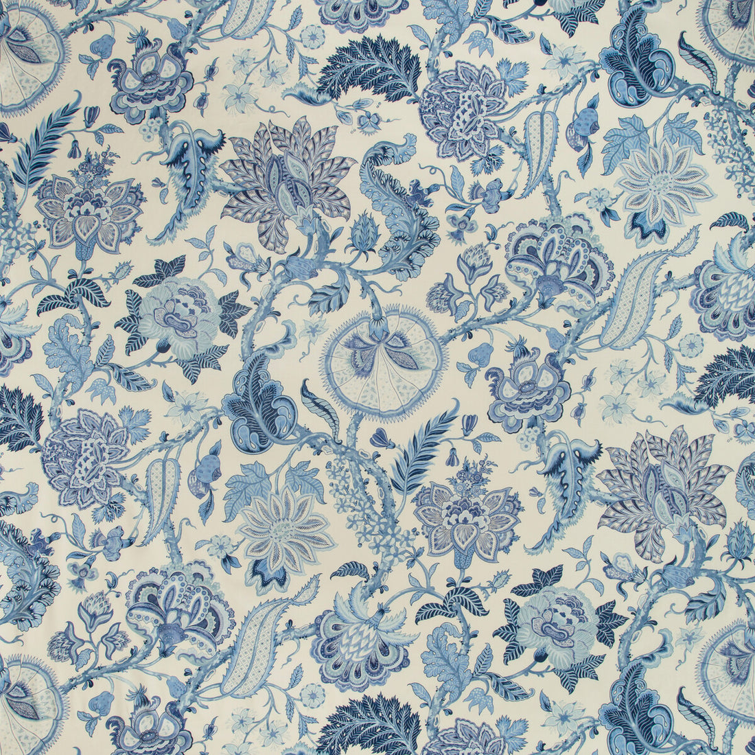 Saranda Print fabric in blue color - pattern 8019128.50.0 - by Brunschwig &amp; Fils in the Folio Francais collection