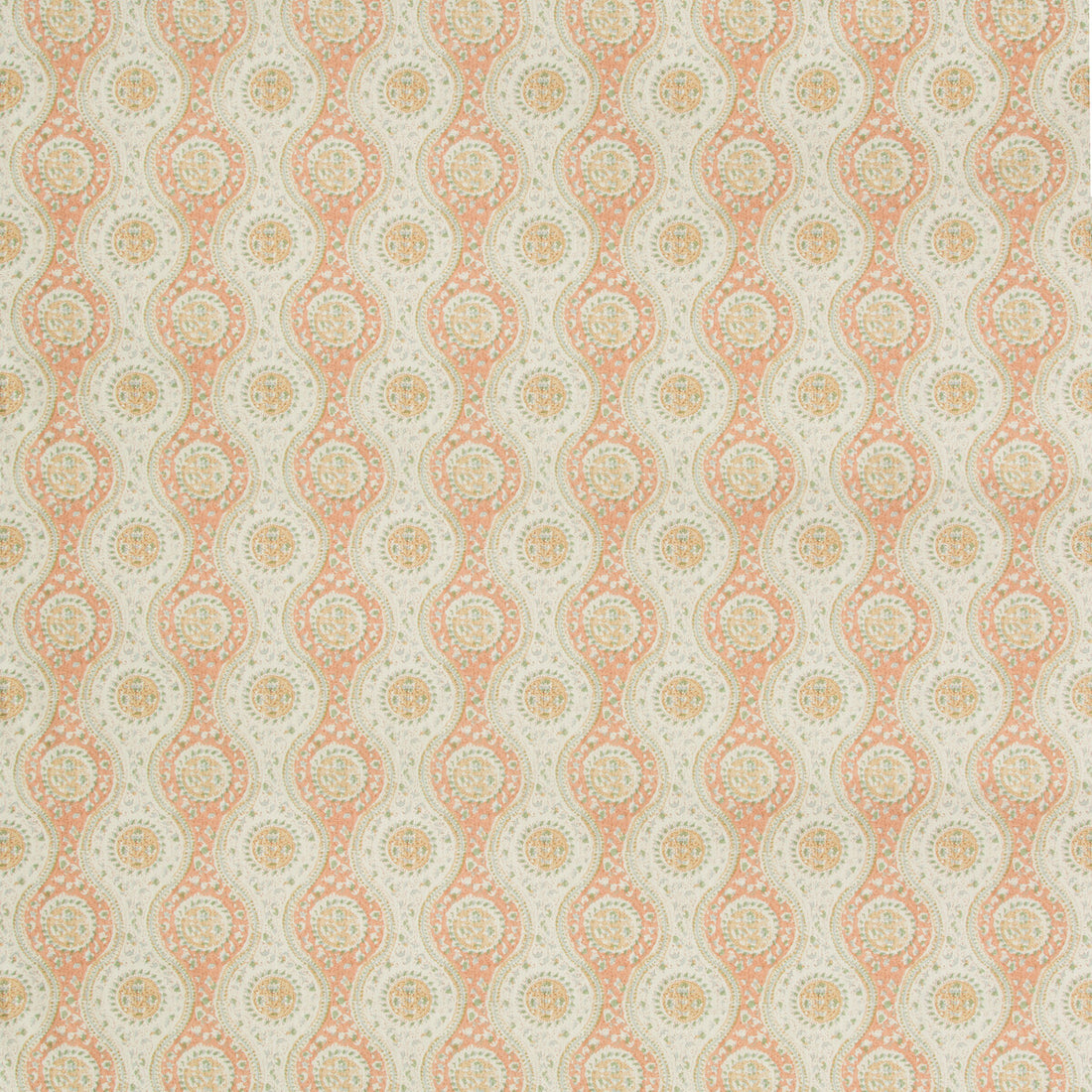 Nadari Print fabric in peach/gold color - pattern 8019129.124.0 - by Brunschwig &amp; Fils in the Folio Francais collection