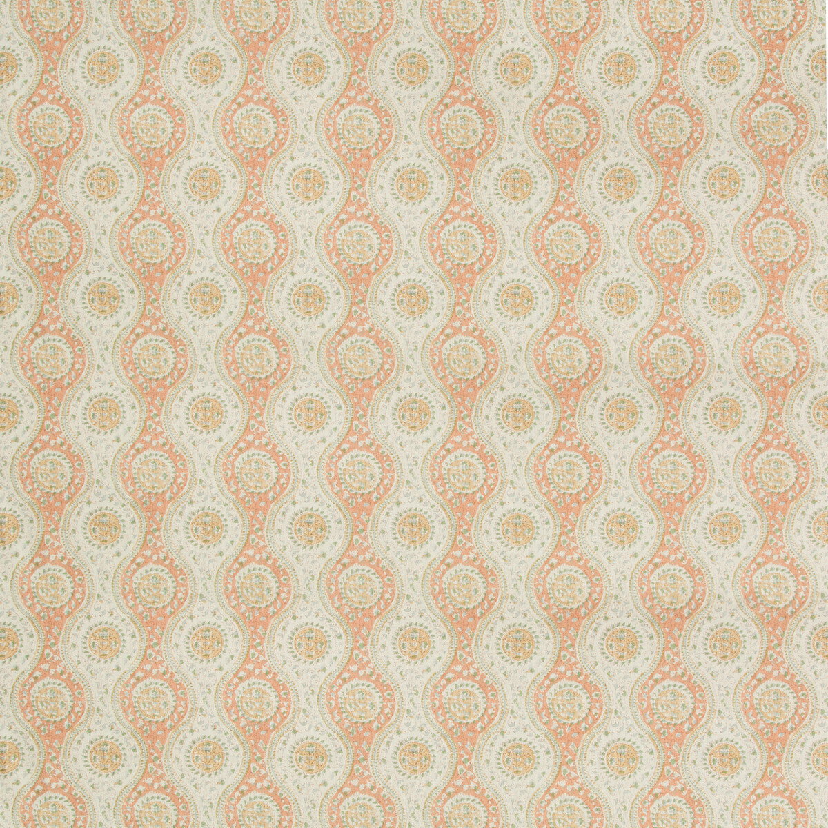 Nadari Print fabric in peach/gold color - pattern 8019129.124.0 - by Brunschwig & Fils in the Folio Francais collection