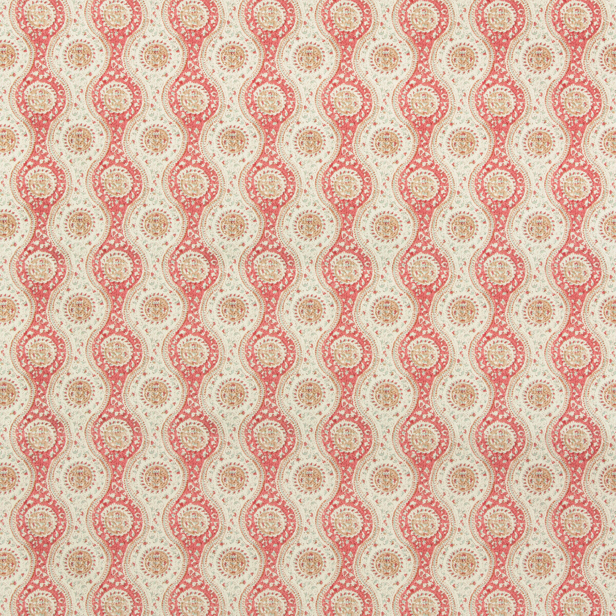 Nadari Print fabric in red/beige color - pattern 8019129.196.0 - by Brunschwig & Fils in the Folio Francais collection