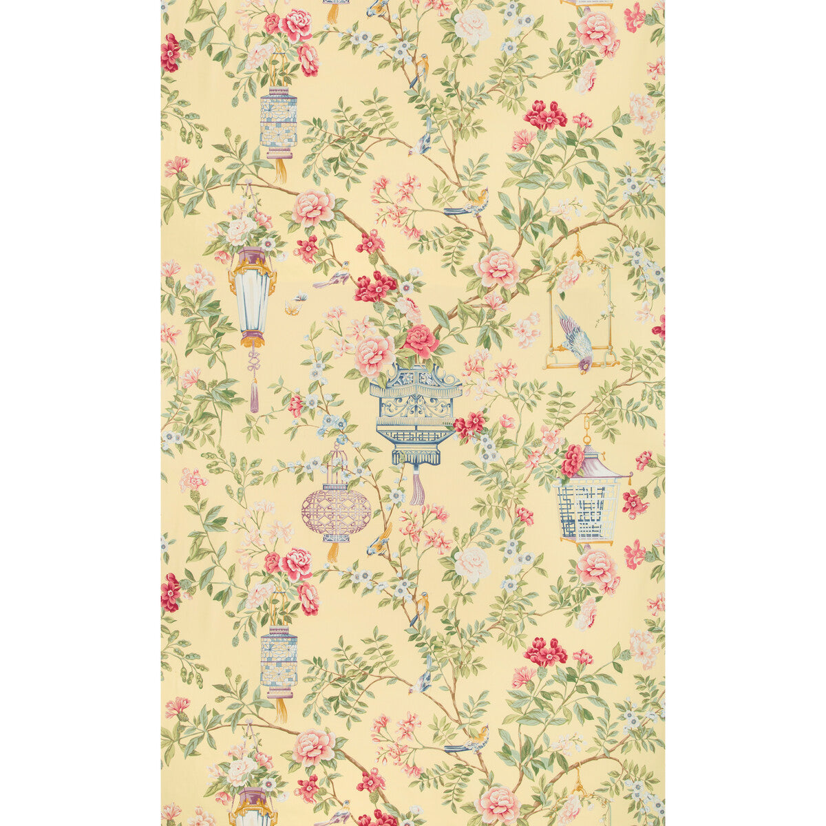 Jardin Fleuri Print fabric in sun color - pattern 8019137.147.0 - by Brunschwig & Fils in the Summer Palace collection