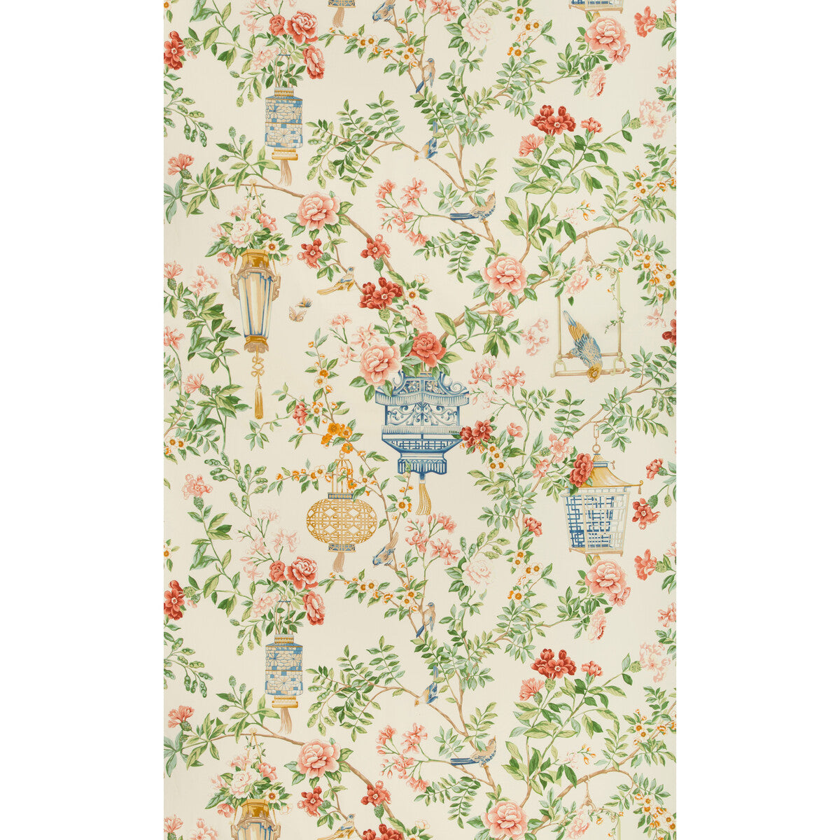 Jardin Fleuri Print fabric in ivory color - pattern 8019137.192.0 - by Brunschwig & Fils in the Summer Palace collection