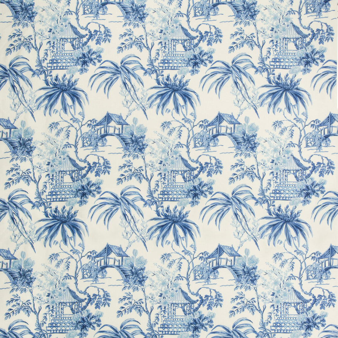 Tongli Print fabric in porcelain color - pattern 8019138.55.0 - by Brunschwig &amp; Fils in the Summer Palace collection