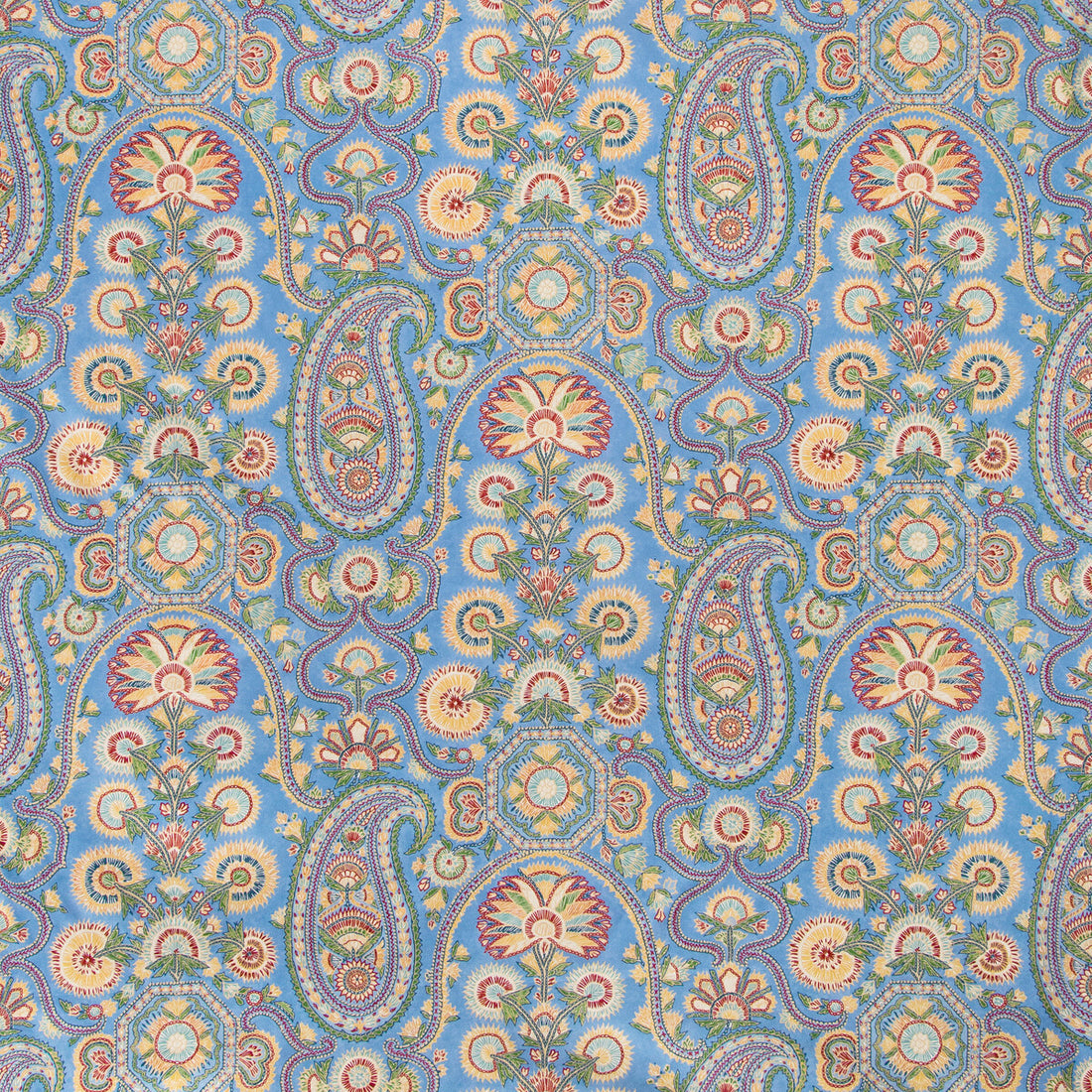 Saraya Print fabric in cornflower color - pattern 8020100.1519.0 - by Brunschwig &amp; Fils in the Grand Bazaar collection