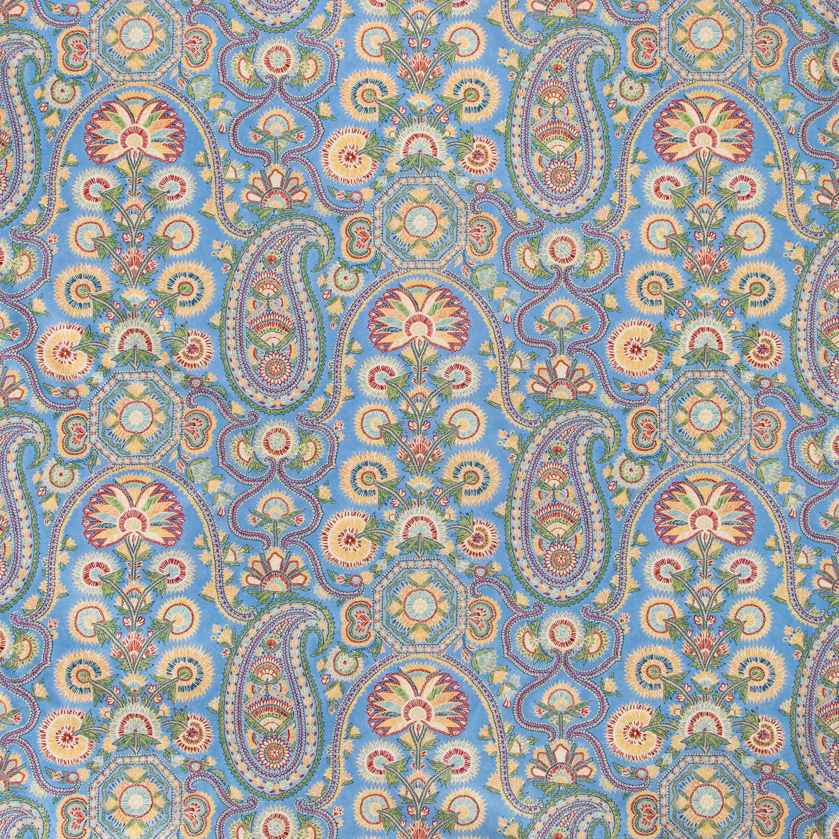 Saraya Print fabric in cornflower color - pattern 8020100.1519.0 - by Brunschwig & Fils in the Grand Bazaar collection