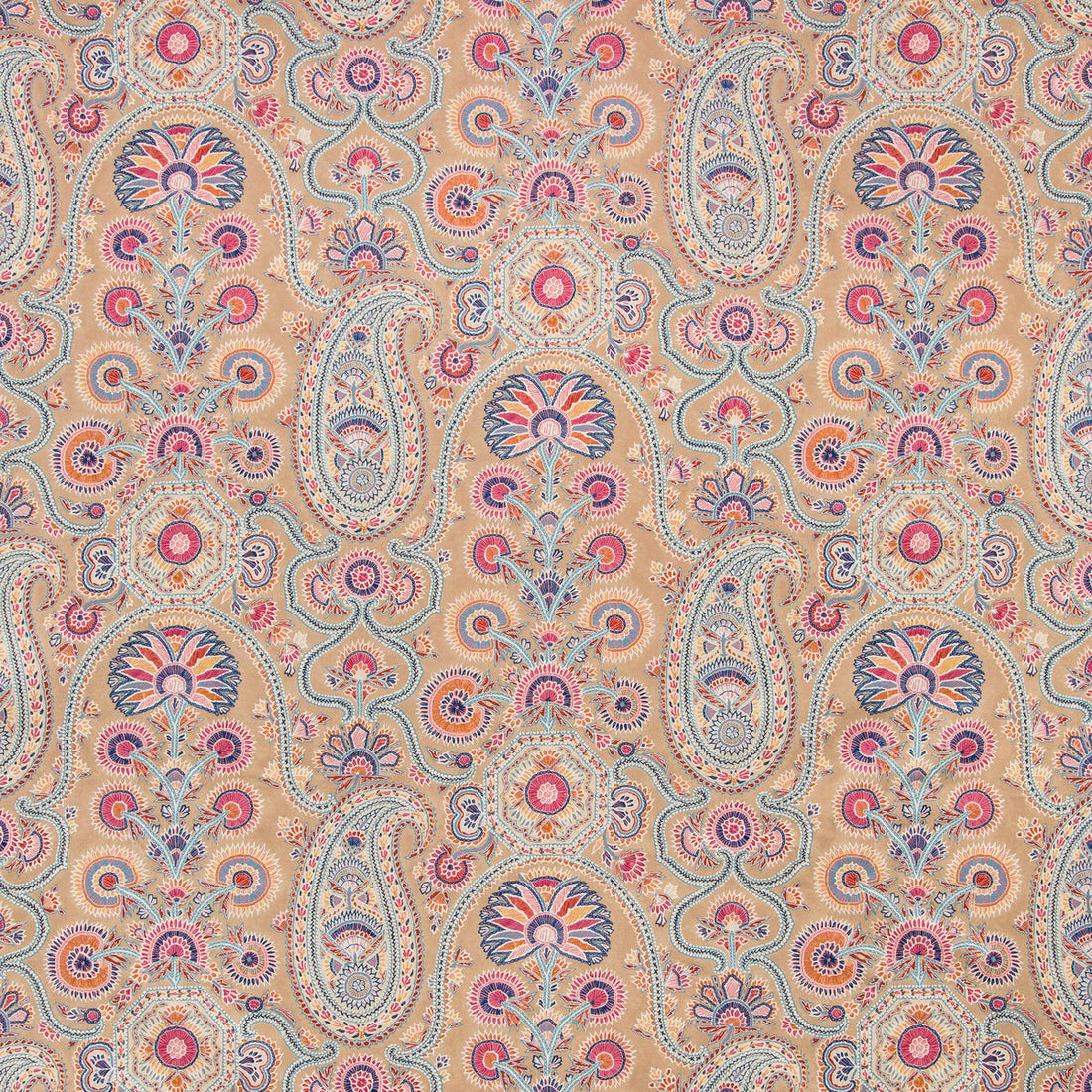 Saraya Print fabric in jewel color - pattern 8020100.1657.0 - by Brunschwig &amp; Fils in the Grand Bazaar collection