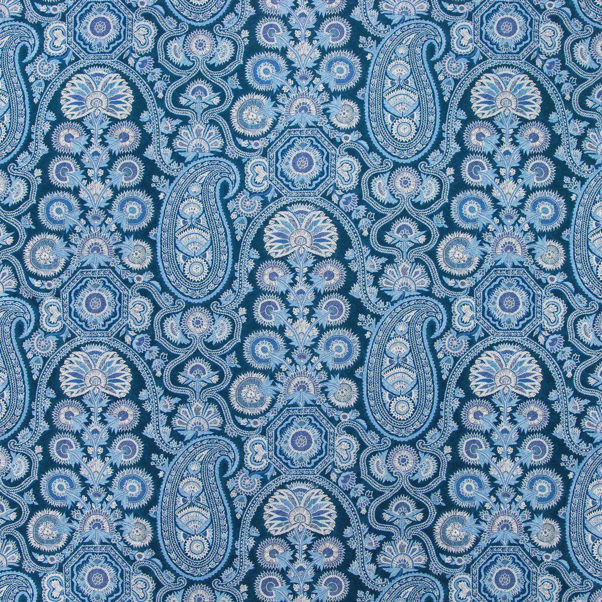 Saraya Print fabric in indigo color - pattern 8020100.5055.0 - by Brunschwig & Fils in the Grand Bazaar collection
