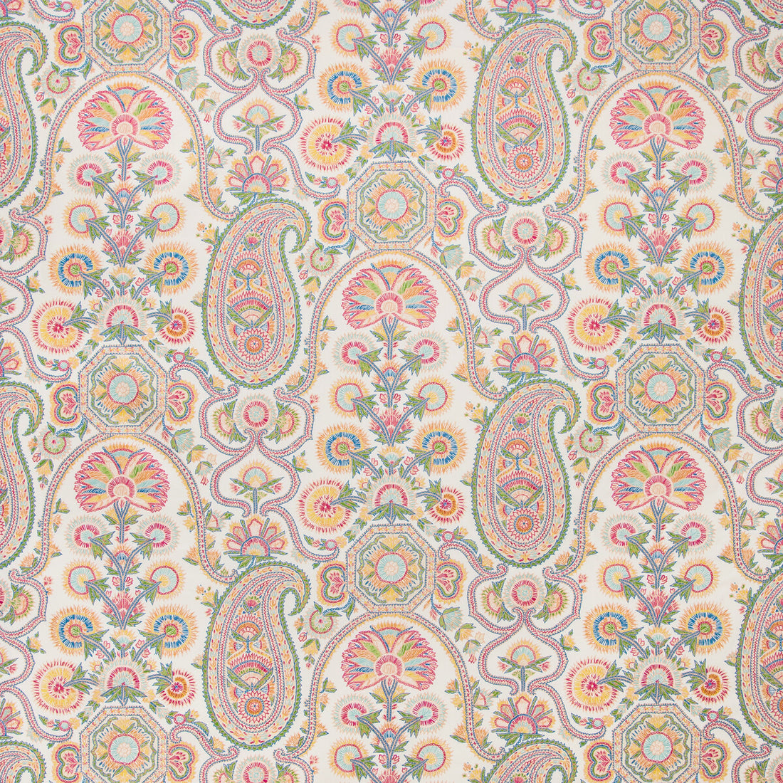 Saraya Print fabric in spring color - pattern 8020100.7354.0 - by Brunschwig &amp; Fils in the Grand Bazaar collection