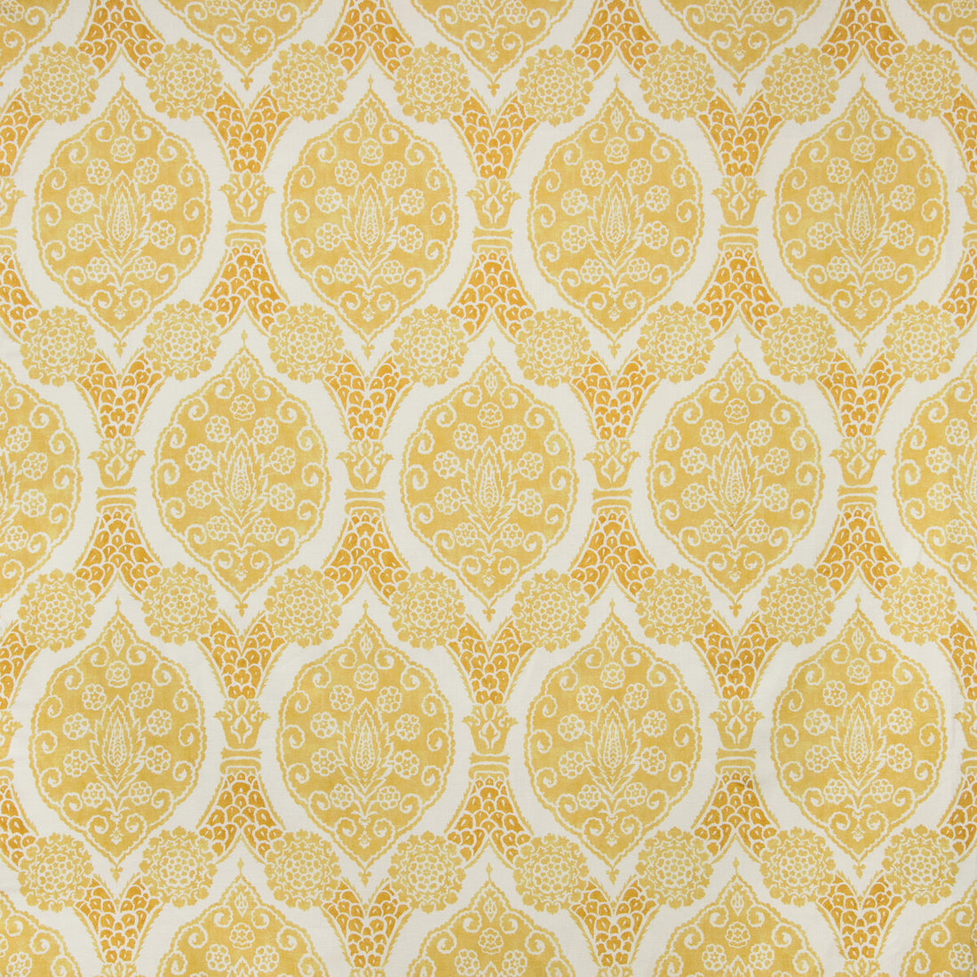 Sufera Print fabric in canary color - pattern 8020103.40.0 - by Brunschwig &amp; Fils in the Grand Bazaar collection