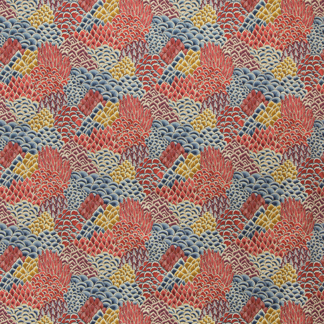 Katibi Print fabric in multi color - pattern 8020104.195.0 - by Brunschwig &amp; Fils in the Grand Bazaar collection