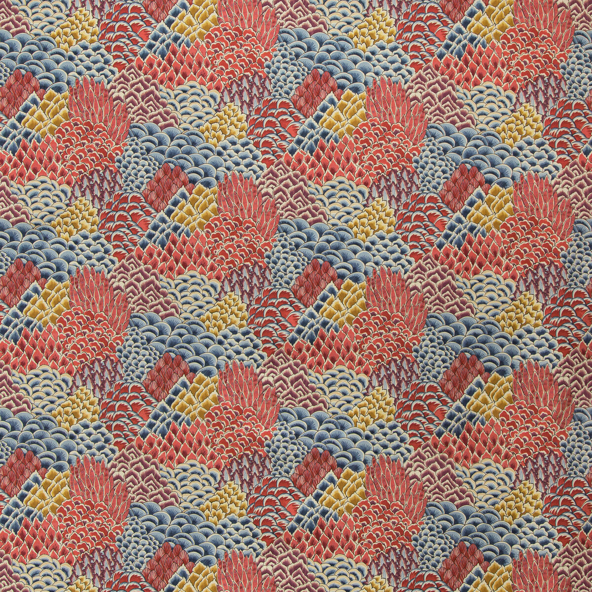 Katibi Print fabric in multi color - pattern 8020104.195.0 - by Brunschwig & Fils in the Grand Bazaar collection
