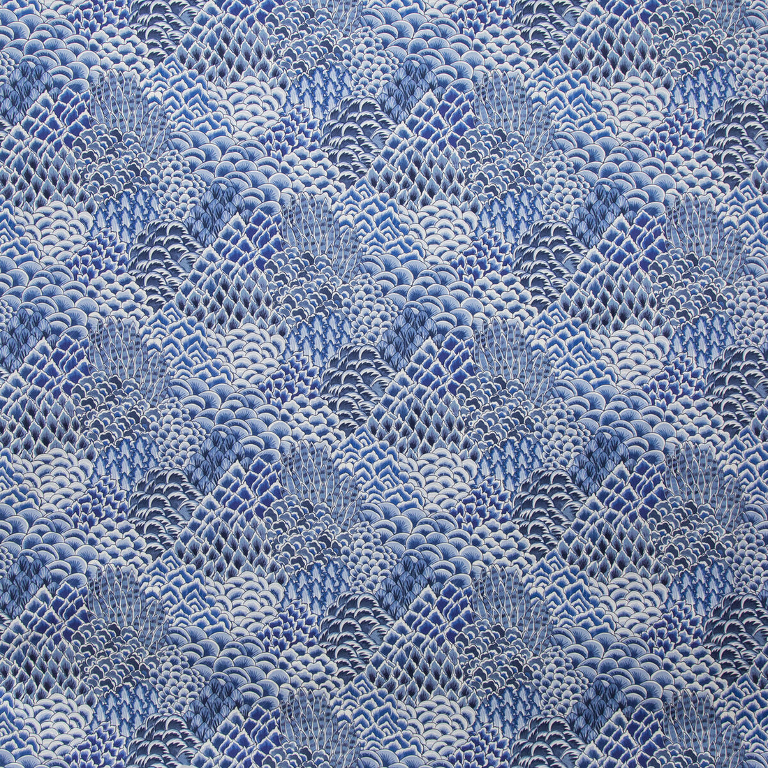 Katibi Print fabric in blue color - pattern 8020104.55.0 - by Brunschwig &amp; Fils in the Grand Bazaar collection