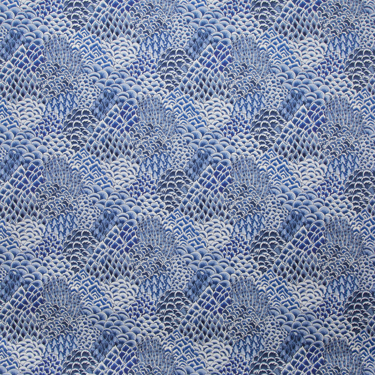 Katibi Print fabric in blue color - pattern 8020104.55.0 - by Brunschwig & Fils in the Grand Bazaar collection