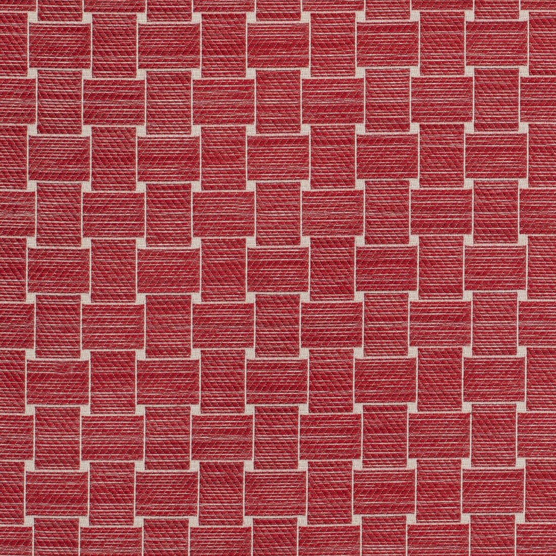 Beaumois Woven fabric in red color - pattern 8020108.19.0 - by Brunschwig &amp; Fils in the Granville Weaves collection