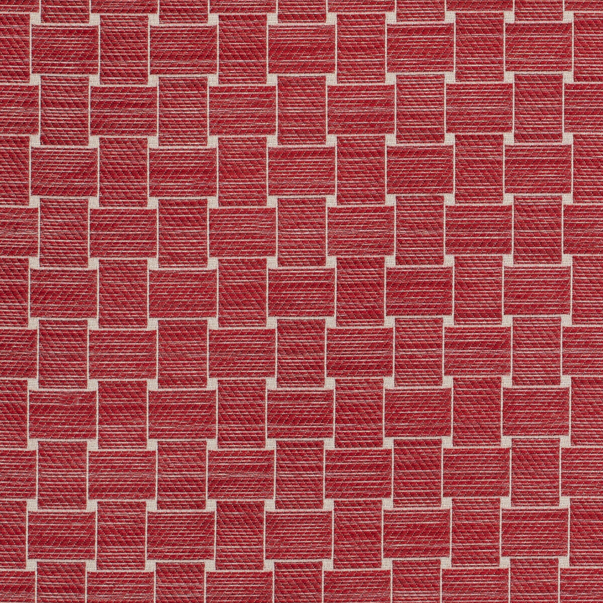 Beaumois Woven fabric in red color - pattern 8020108.19.0 - by Brunschwig & Fils in the Granville Weaves collection