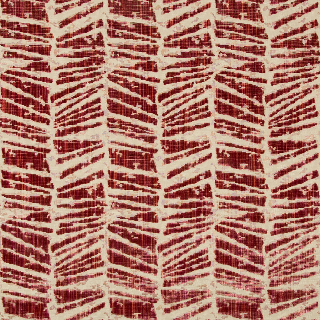 Chaumont Velvet fabric in red color - pattern 8020114.19.0 - by Brunschwig &amp; Fils in the Chaumont Velvets collection