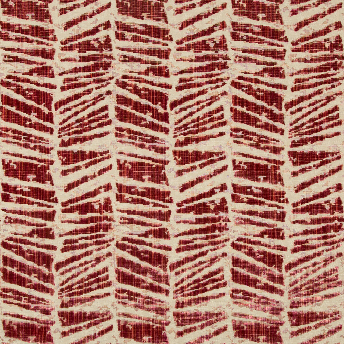Chaumont Velvet fabric in red color - pattern 8020114.19.0 - by Brunschwig & Fils in the Chaumont Velvets collection