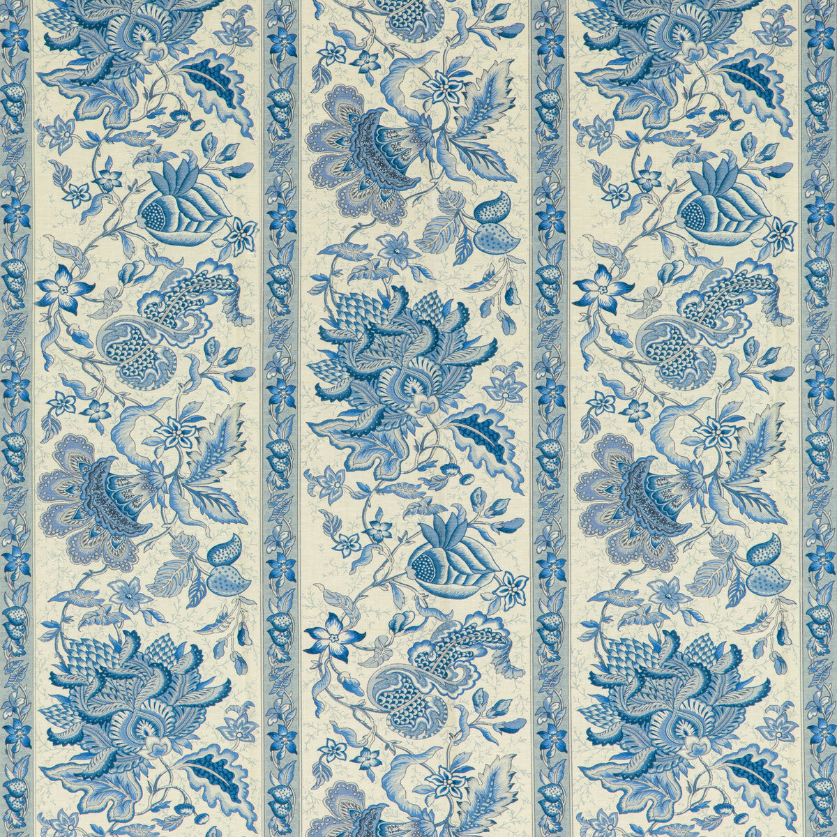 Montflours Print fabric in blue color - pattern 8020120.5.0 - by Brunschwig & Fils in the Louverne collection