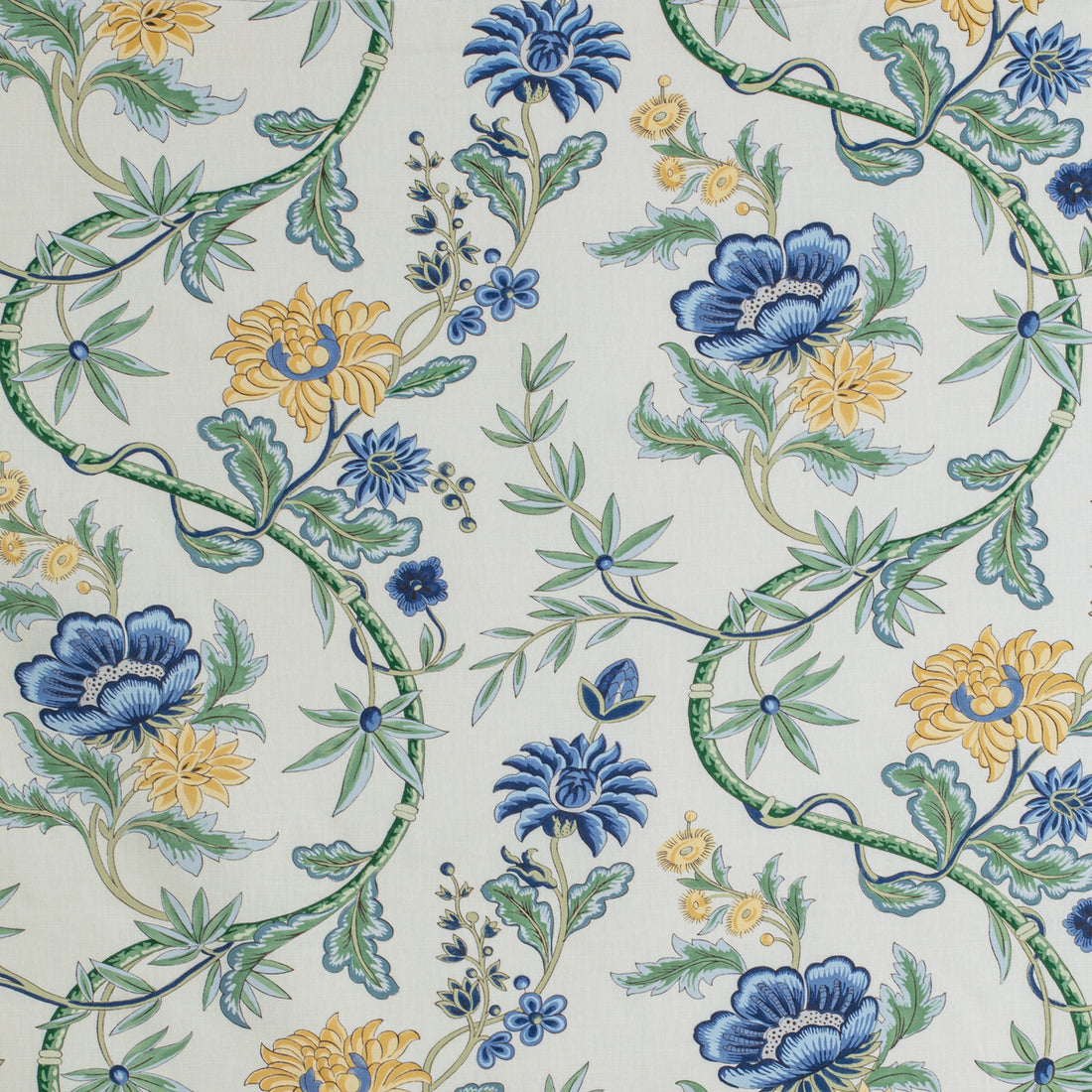 Veronique Print fabric in delft color - pattern 8020122.5040.0 - by Brunschwig &amp; Fils in the Louverne collection