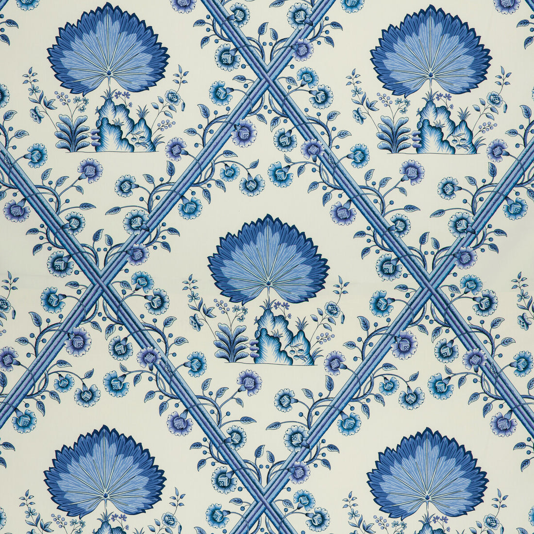 Loire Print fabric in blue color - pattern 8020123.5.0 - by Brunschwig &amp; Fils in the Louverne collection