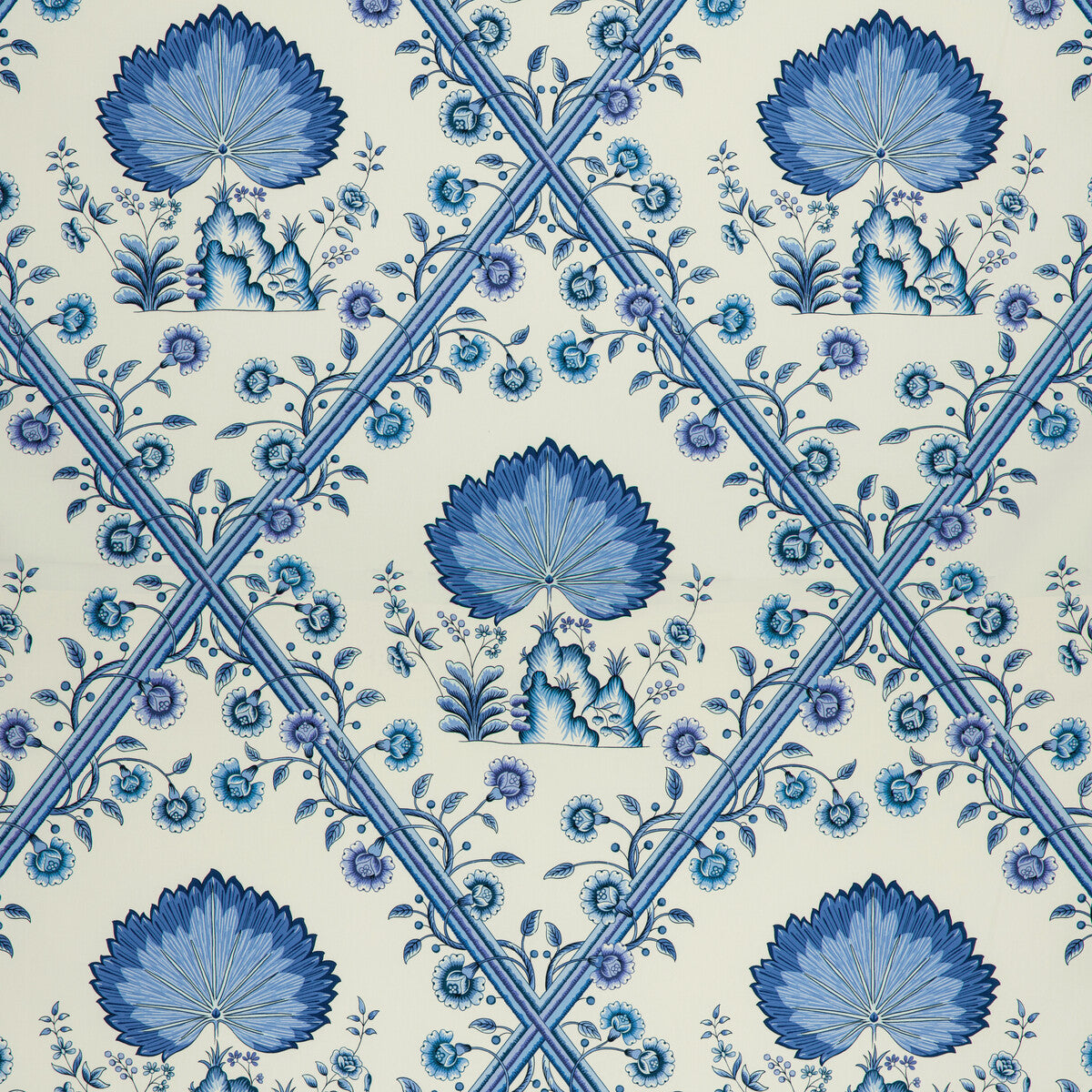 Loire Print fabric in blue color - pattern 8020123.5.0 - by Brunschwig & Fils in the Louverne collection