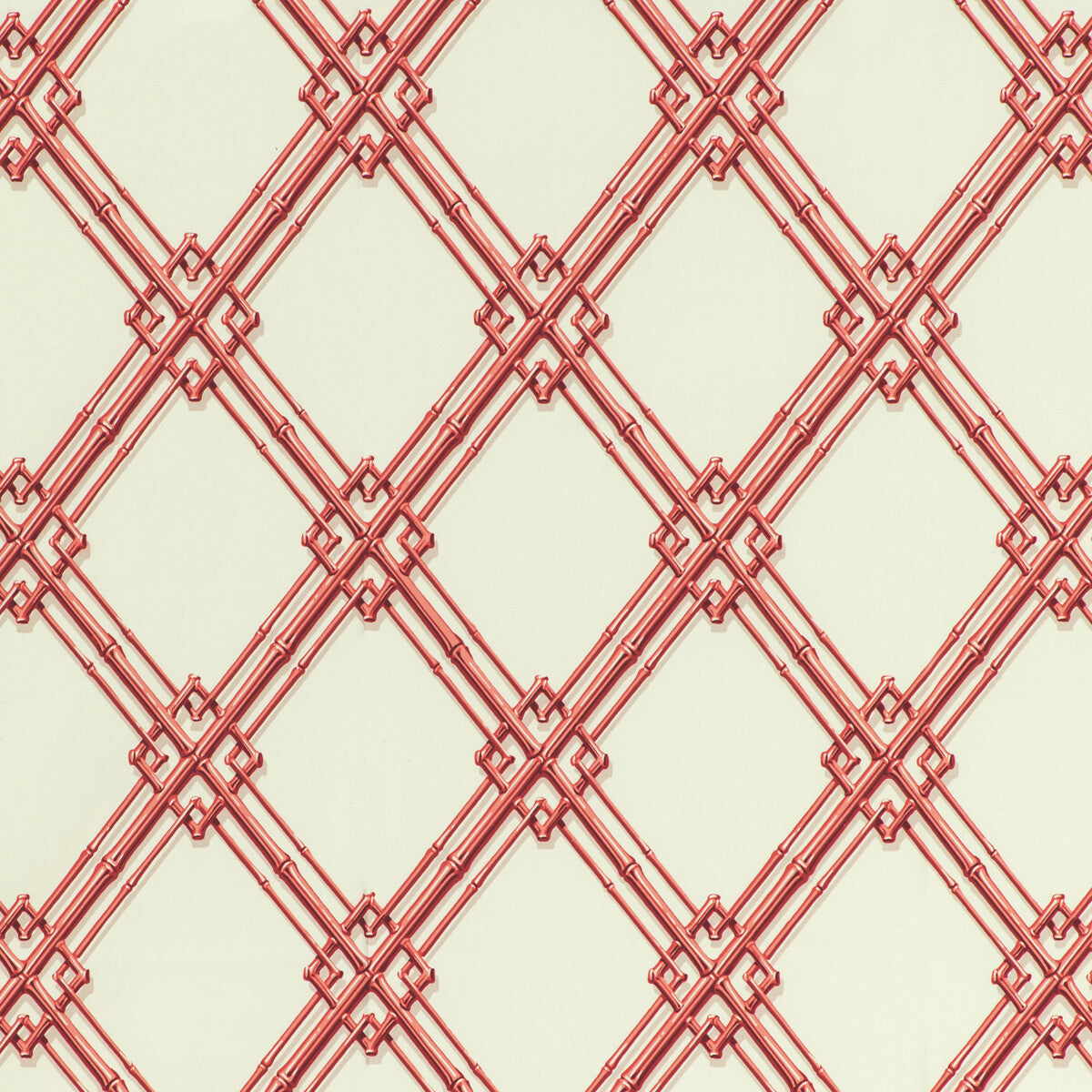 Le Bambou Print fabric in red color - pattern 8020127.19.0 - by Brunschwig & Fils in the Louverne collection
