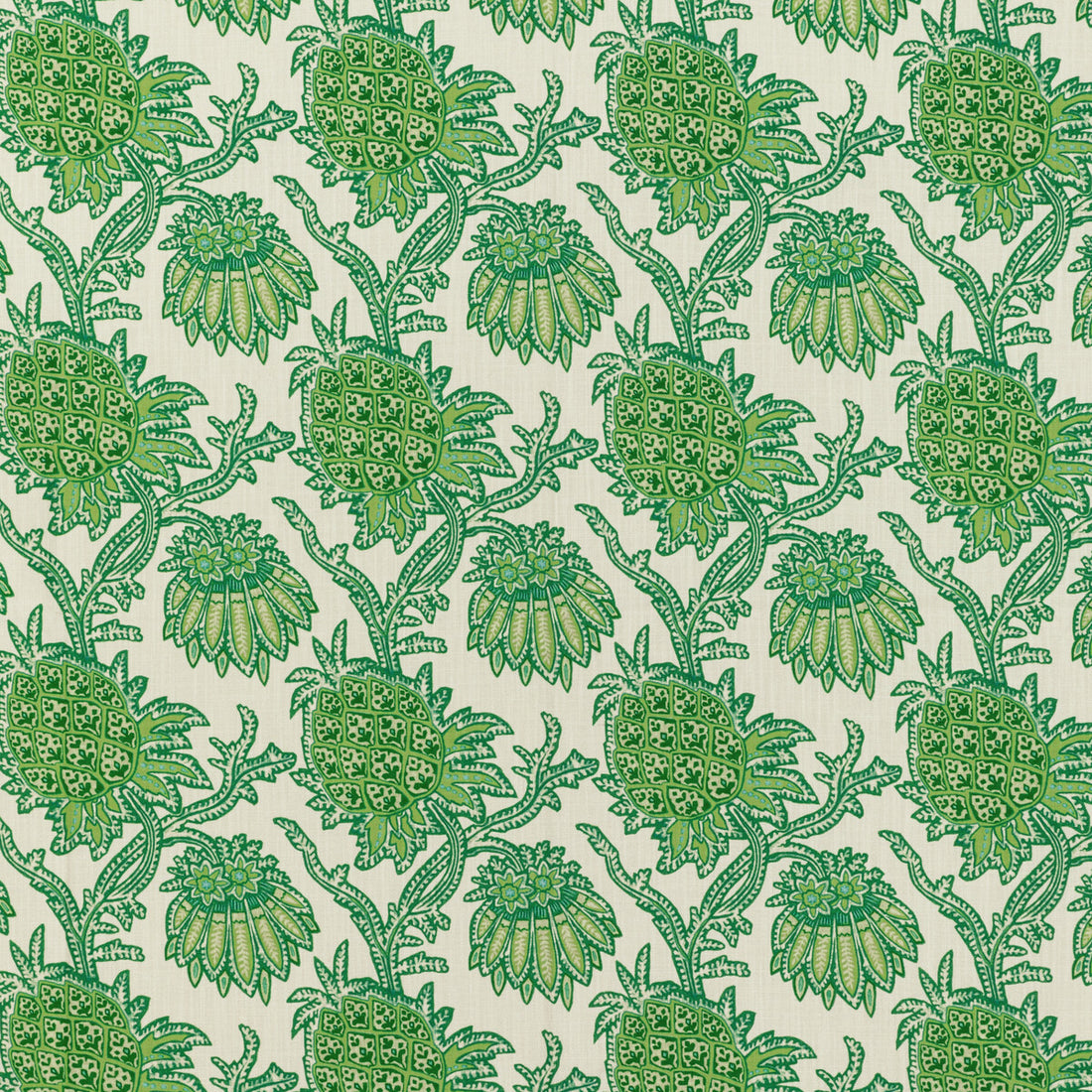 Brassac Print fabric in green color - pattern 8020129.3.0 - by Brunschwig &amp; Fils in the En Vacances II collection