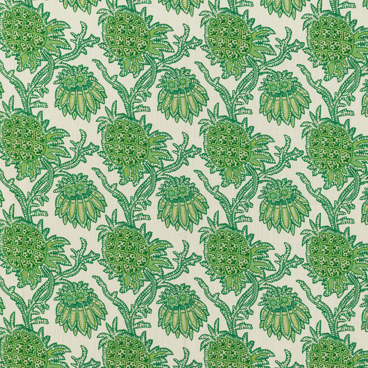 Brassac Print fabric in green color - pattern 8020129.3.0 - by Brunschwig & Fils in the En Vacances II collection