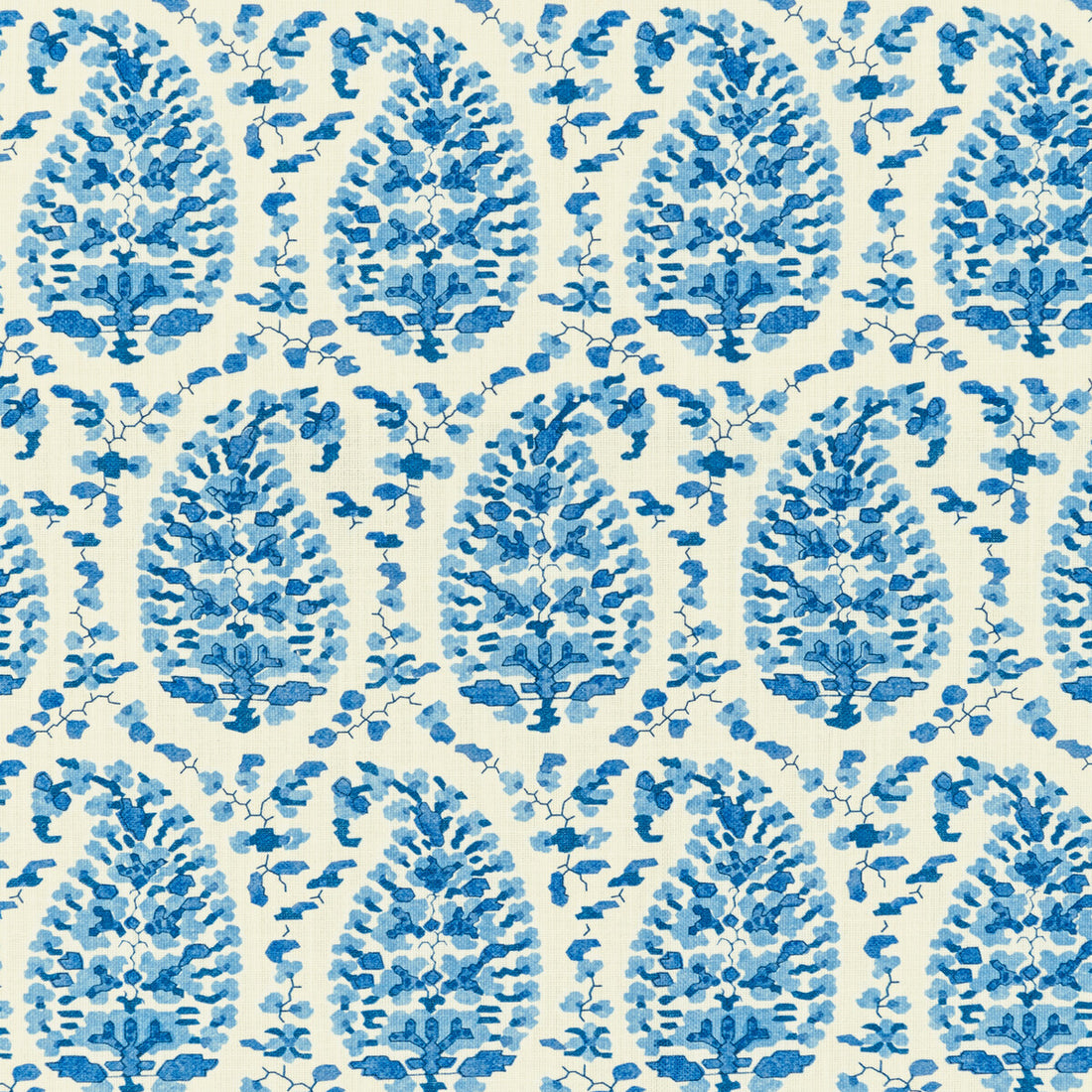 Rougier Print fabric in blue color - pattern 8020130.5.0 - by Brunschwig &amp; Fils in the En Vacances II collection