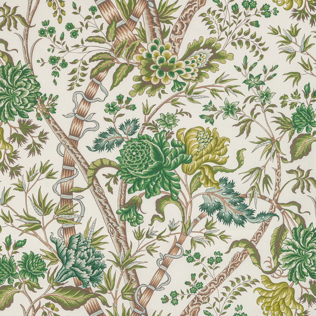 Luberon Print fabric in green/leaf color - pattern 8022100.333.0 - by Brunschwig &amp; Fils in the Manoir collection
